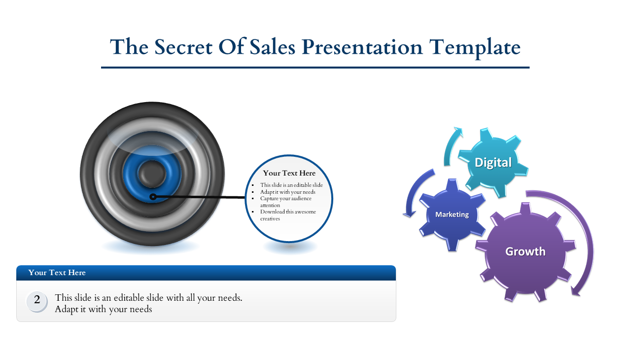 Free - Our Predesigned Sales Presentation Template With Gears
